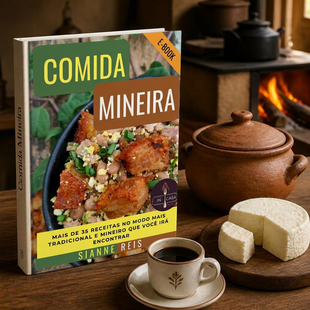 Ebook Comida Mineira com panela de barro, queijo e café